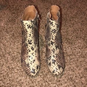New faux snakeskin boots